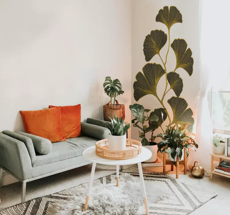 Naklejka na ścianę miłorząb - TenStickers