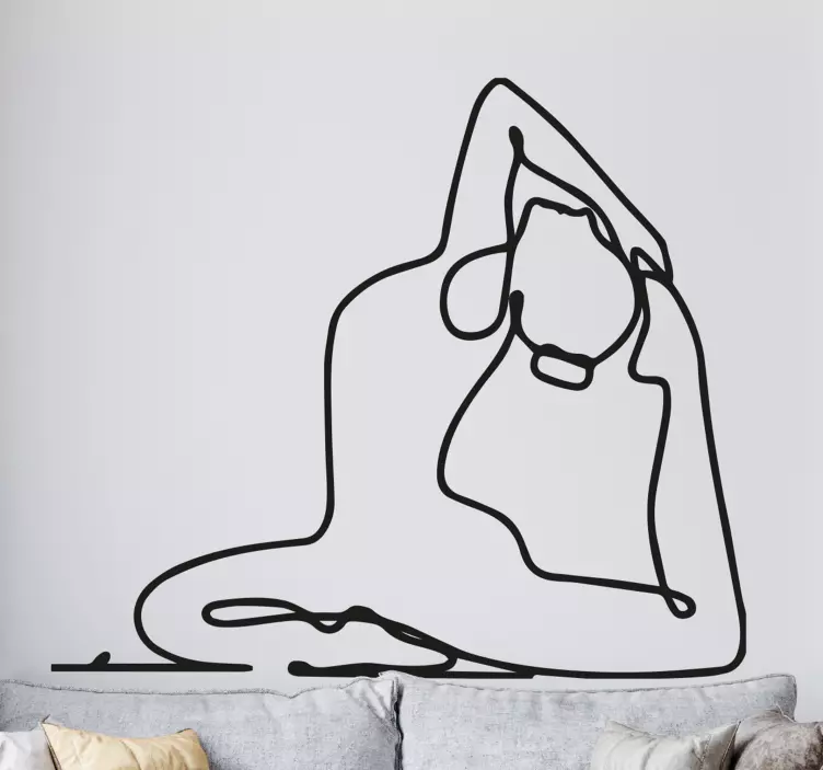 Naklejka na ścianę Minimalistyczna gimnastyczka - TenStickers