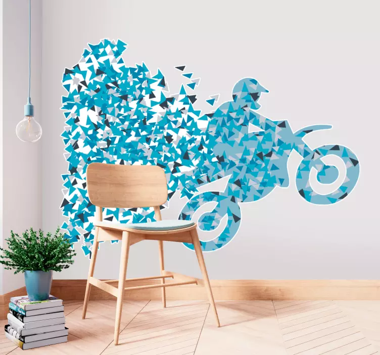 Naklejka na ścianę motocyklista - TenStickers