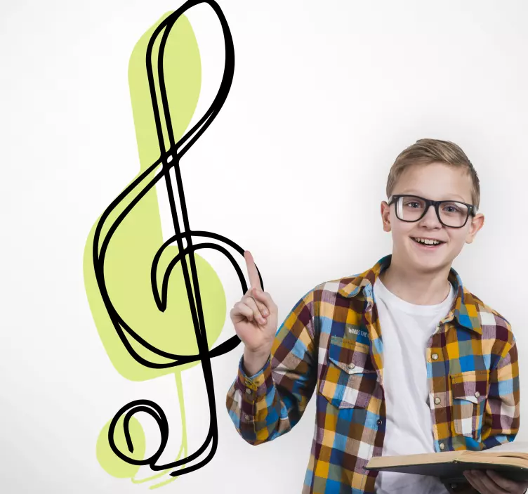 Naklejka na ścianę muzyka akcent notacji muzycznej - TenStickers