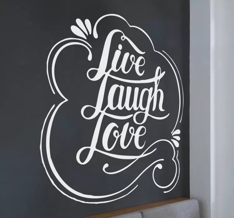 Naklejka na ścianę "Live, laugh, love" - TenStickers