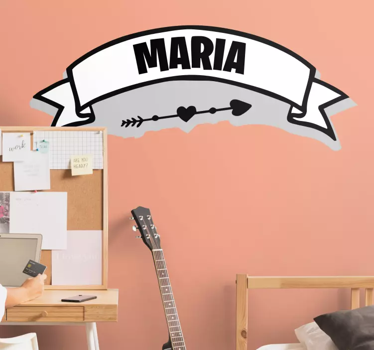 Naklejka do pokoju nastolatka z imieniem - TenStickers