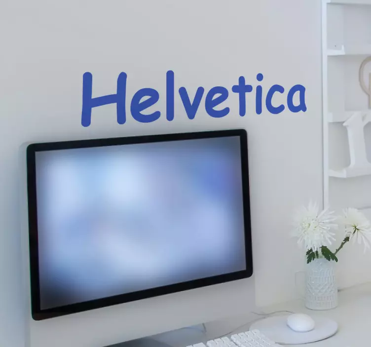 Cytat na ścianę wyświetlacz czcionki helvetica - TenStickers