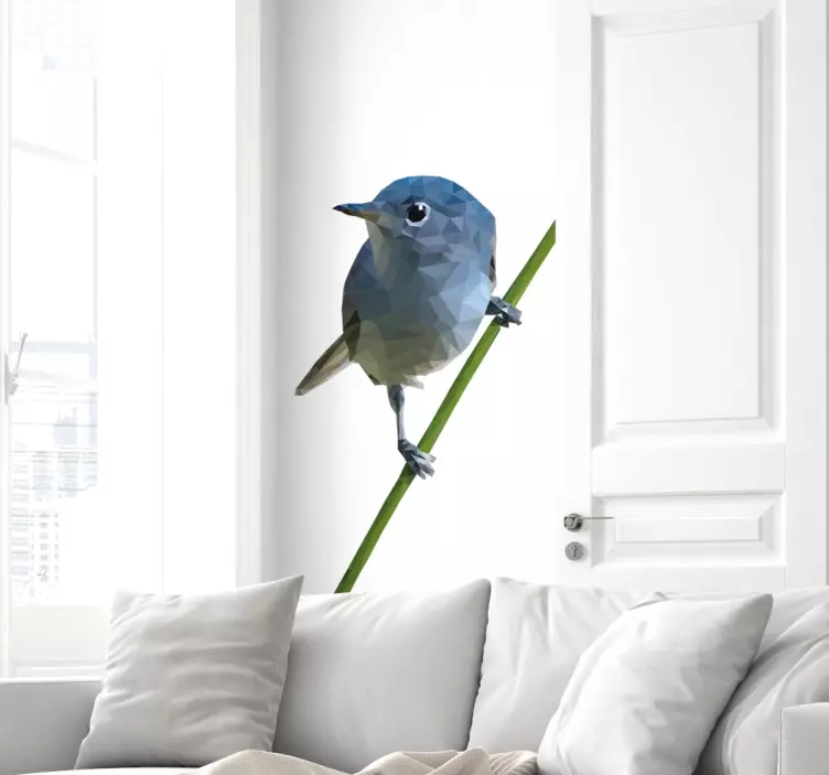 Naklejka na ścianę niebieski ptak - TenStickers
