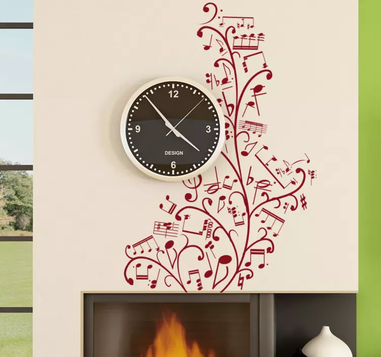 Naklejka na ścianę nuty kwiat - TenStickers