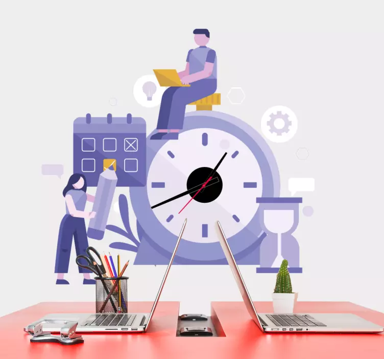 Naklejka na ścianę obiekty produktywność zarządzanie czasem - TenStickers