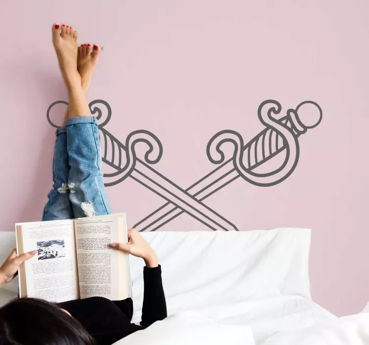 Naklejka na ścianę obiekty układ przecinających się ostrzy - TenStickers