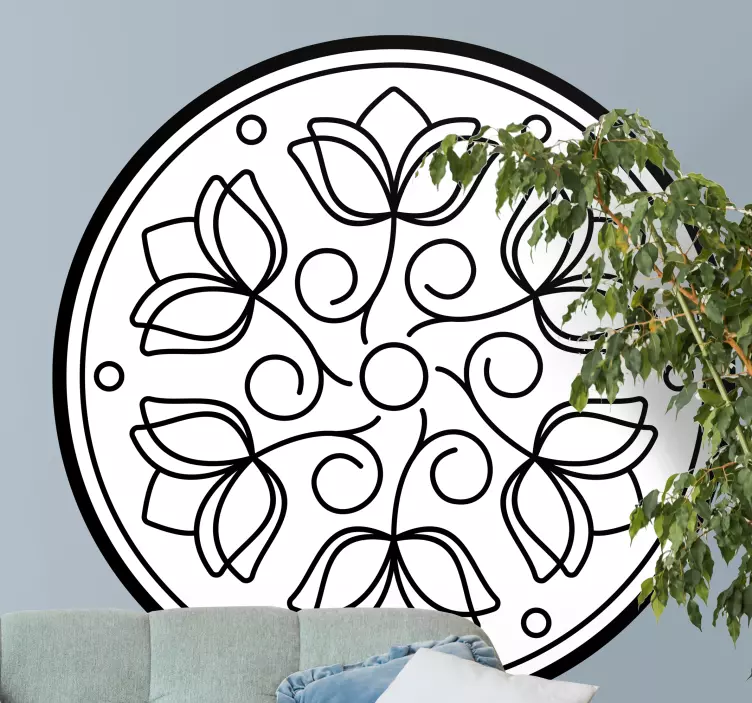 Naklejka na ścianę ornament element botaniczny - TenStickers