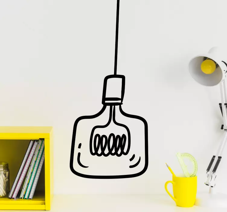 Naklejka na ścianę ornament lampa wisząca stylowa - TenStickers