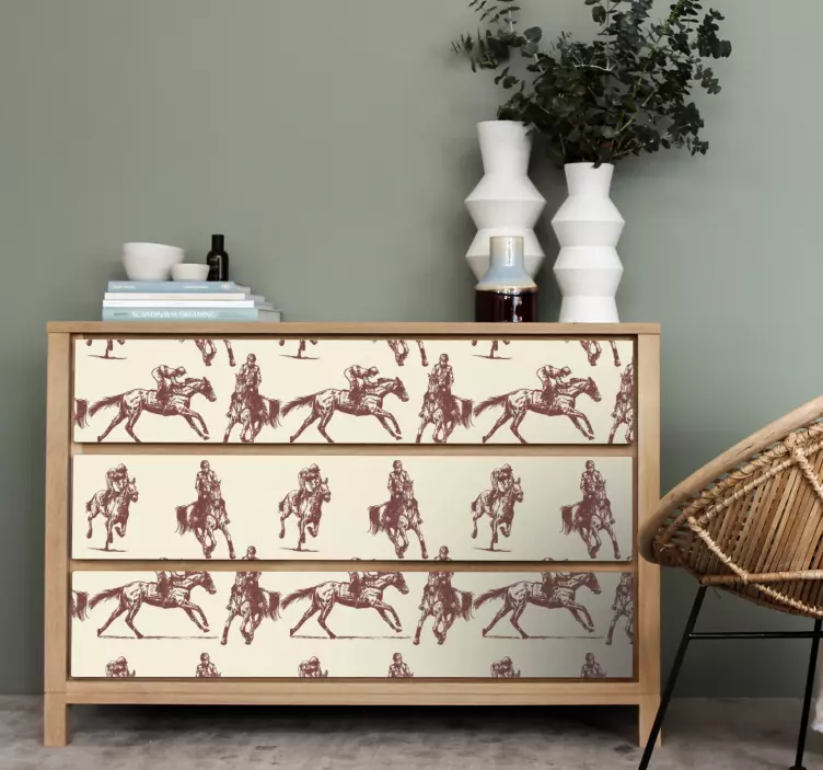 Naklejka na meble w motyw jeździecki - TenStickers