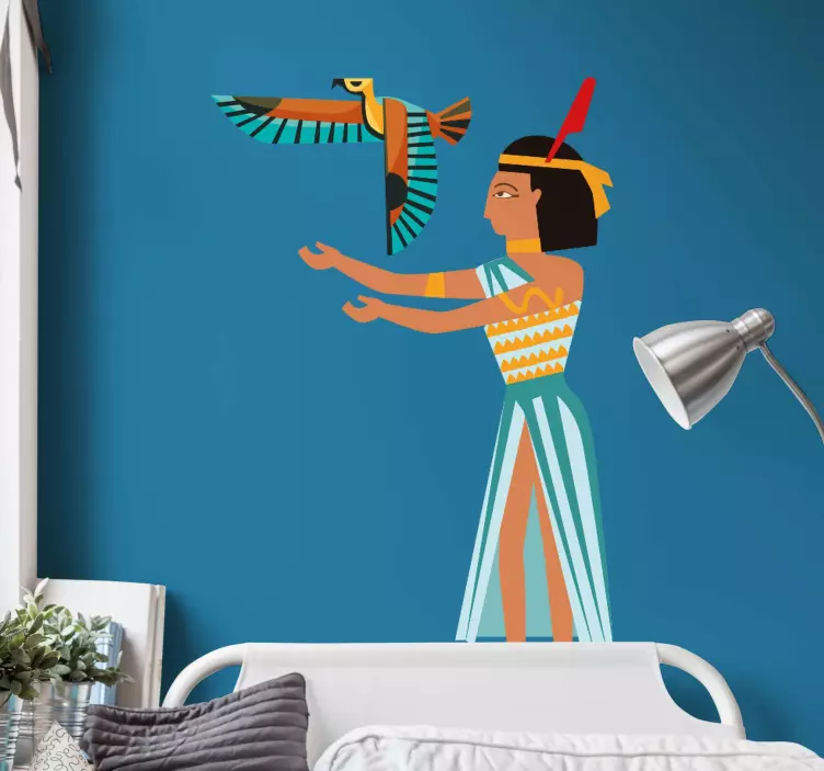 Naklejka na ścianę osobistości starożytna egipska postać - TenStickers