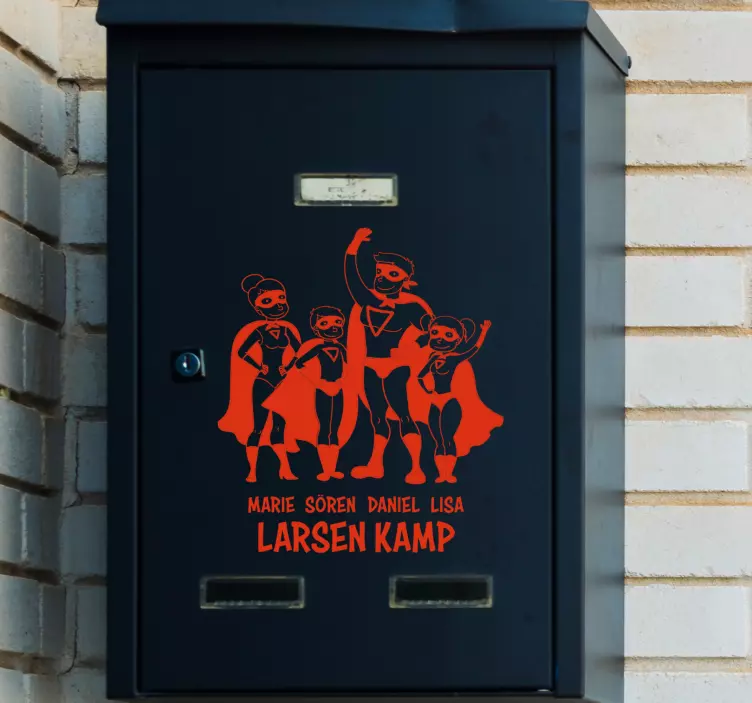 Naklejka na ścianę osobistości superbohaterowie rodziny - TenStickers