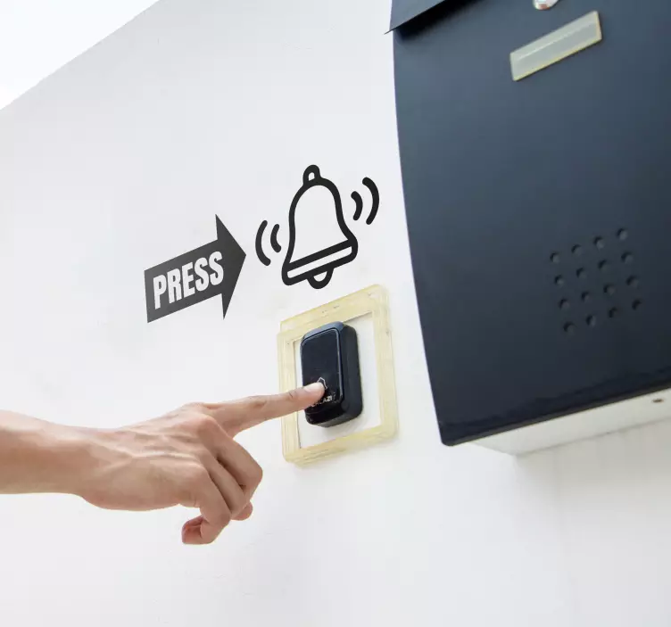 Nalepka oznaczająca dzwonek do drzwi - TenStickers