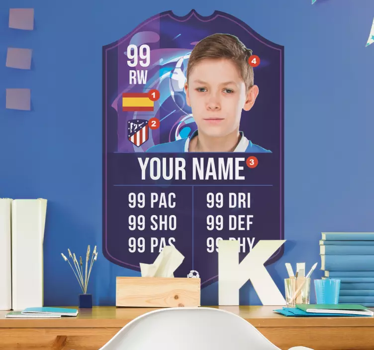 Naklejka na ścianę piłka nożna karta Fifa - TenStickers