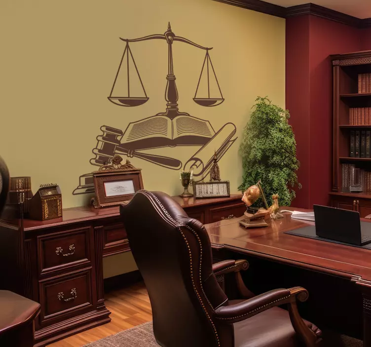 Naklejka dekoracyjna ikona sprawiedliwości - TenStickers