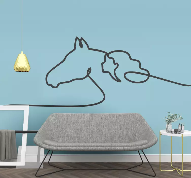 Naklejka na ścianę dzikie zwierzęta projekt sylwetki konia - TenStickers