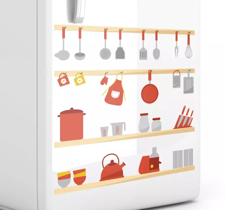 Naklejka na ścianę do kuchni regał kuchenny - TenStickers