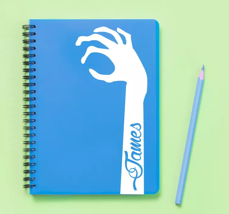 Naklejka na ścianę ręka zombie z imieniem - TenStickers