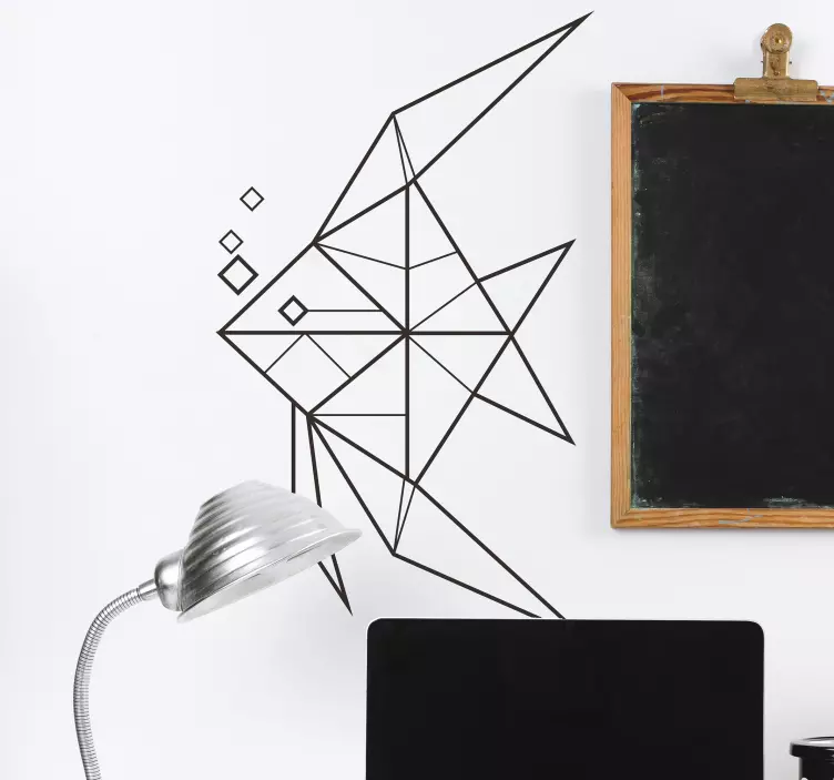 Naklejka na ścianę rybka geometryczna - TenStickers