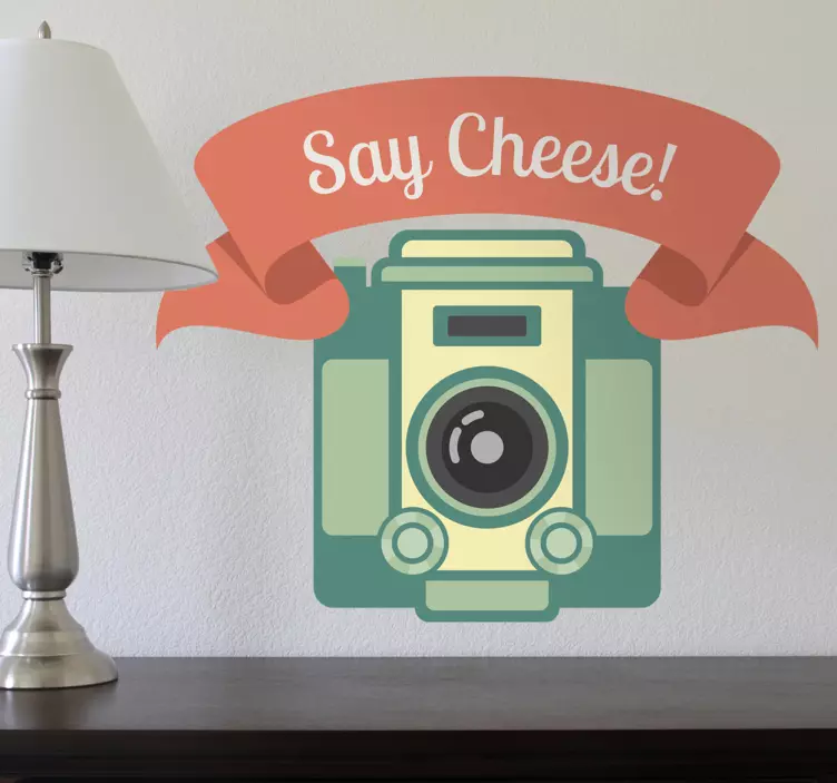 Naklejka na ścianę say cheese - TenStickers