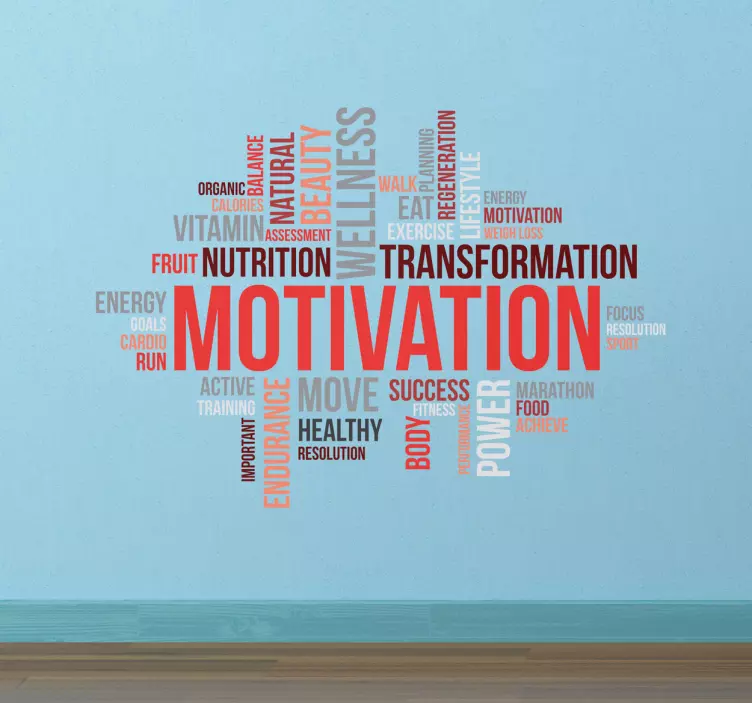 Naklejka sportowa motywacyjne komunikaty - TenStickers