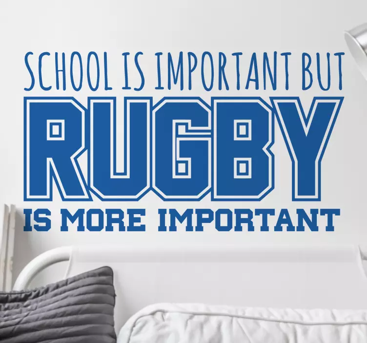 Naklejka na ścianę sport School vs rugby - TenStickers