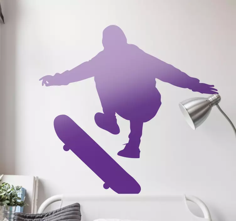 Naklejka na ścianę sporty ekstremalne scena skateboardowa - TenStickers