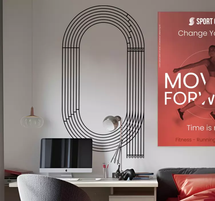 Naklejka dekoracyjna sporty olimpijskie bieżnia - TenStickers