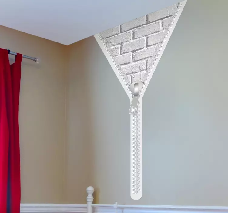 Naklejka na ścianę suwak cegły - TenStickers