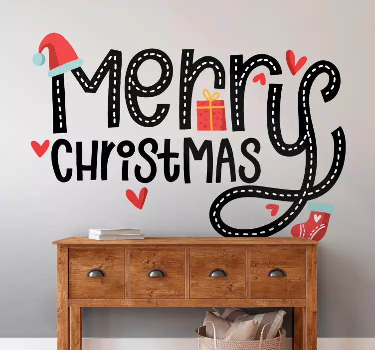 Naklejka na święta bożego narodzenia pozdrowienia świąteczne - TenStickers