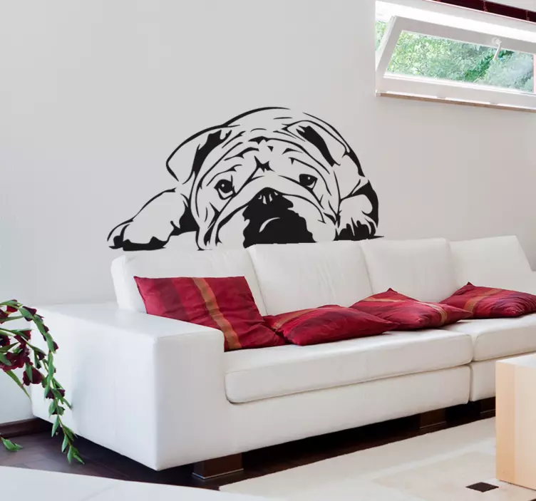 Naklejka na ścianę sylwetka Bulldog - TenStickers
