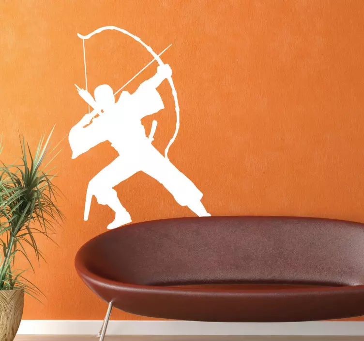 Naklejka na ścianę sylwetka łucznik - TenStickers