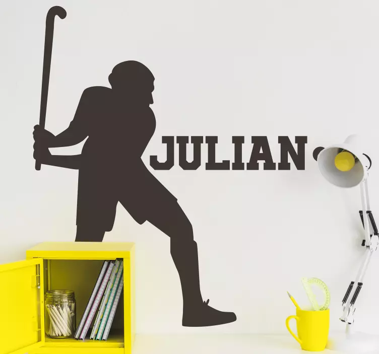 Naklejka na ścianę sylwetka sport  hokej - TenStickers