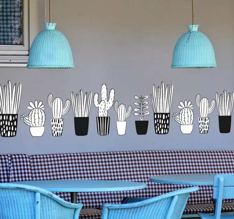 Naklejka ścienna szlaczek z roślin - TenStickers