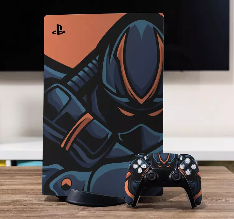 Naklejka na ścianę telewizja i gry motyw ninja wojownika - TenStickers