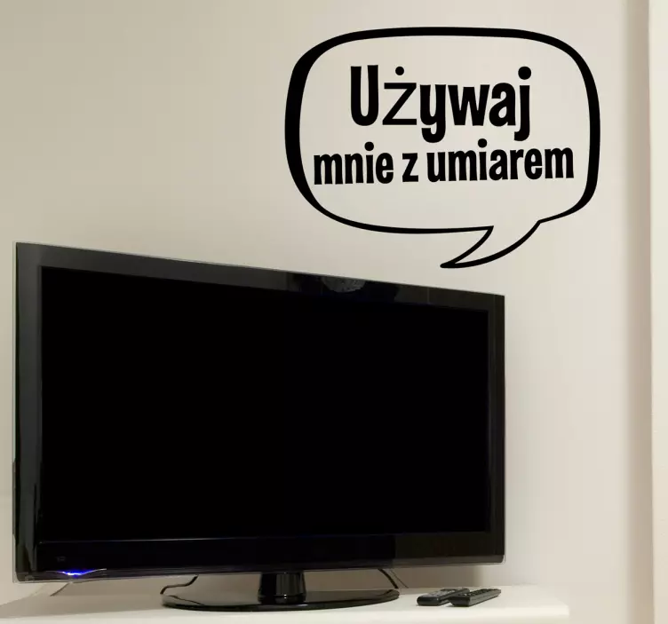 Naklejka na ścianę umiar telewizor - TenStickers