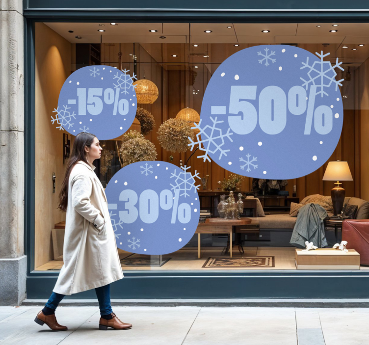 Naklejka na ścianę wyprzedaż zniżka zimowa - TenStickers