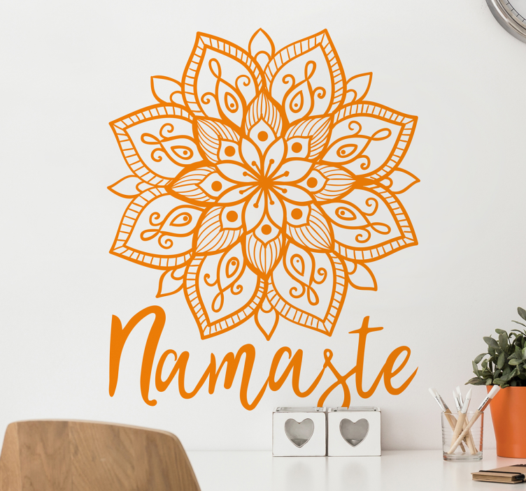 Naklejka na ścianę z kwiatem Mandala - TenStickers