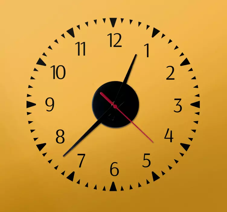 Naklejka na ścianę zegar minimalistyczny design - TenStickers