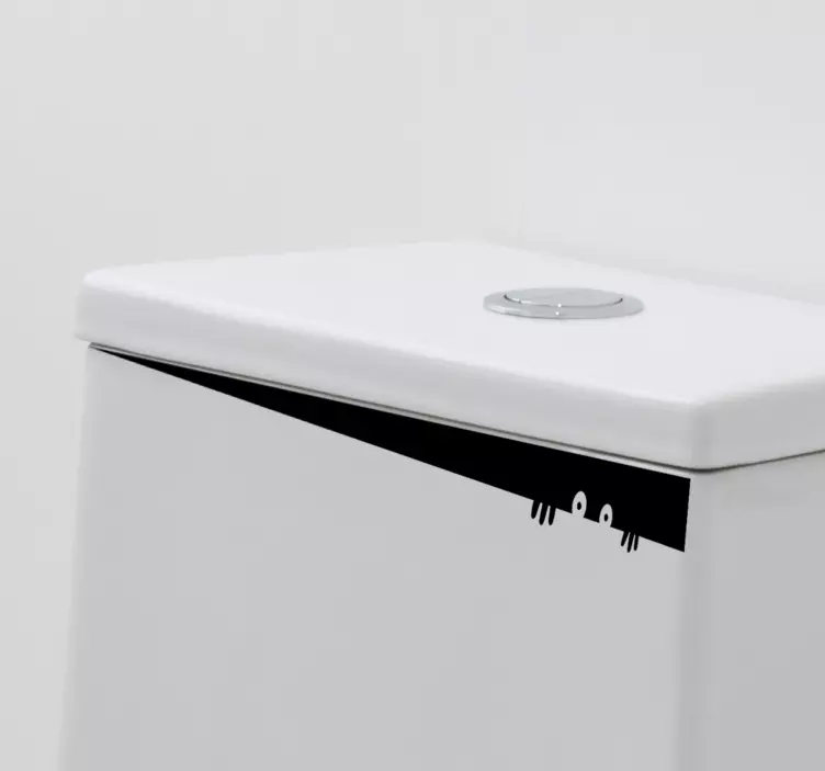 Naklejka do łazienki Zerknij do toalety boo - TenStickers