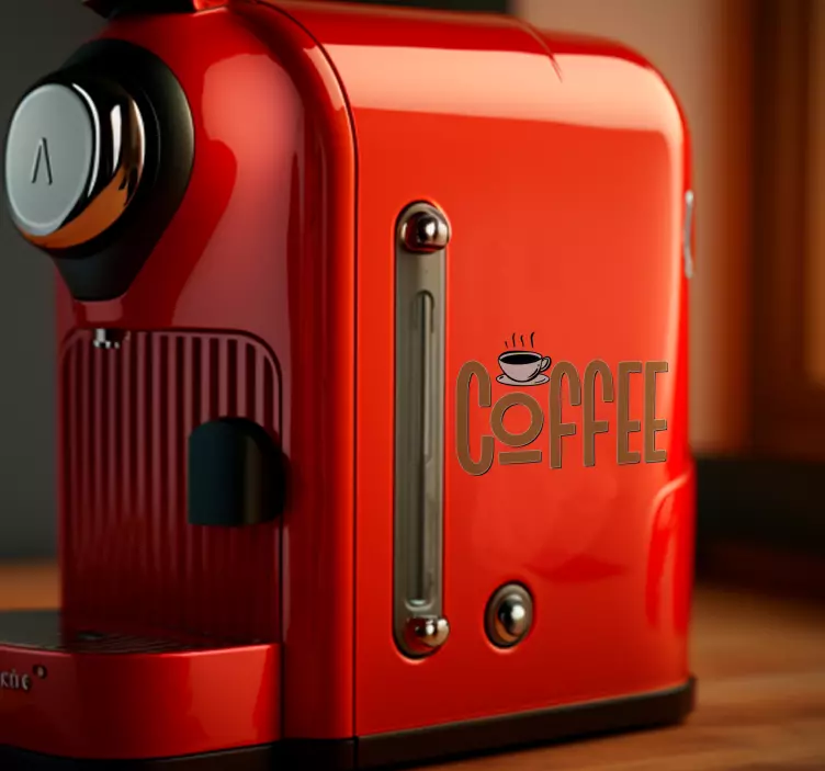 Naklejka na sprzęt agd kawa w stylu vintage - TenStickers