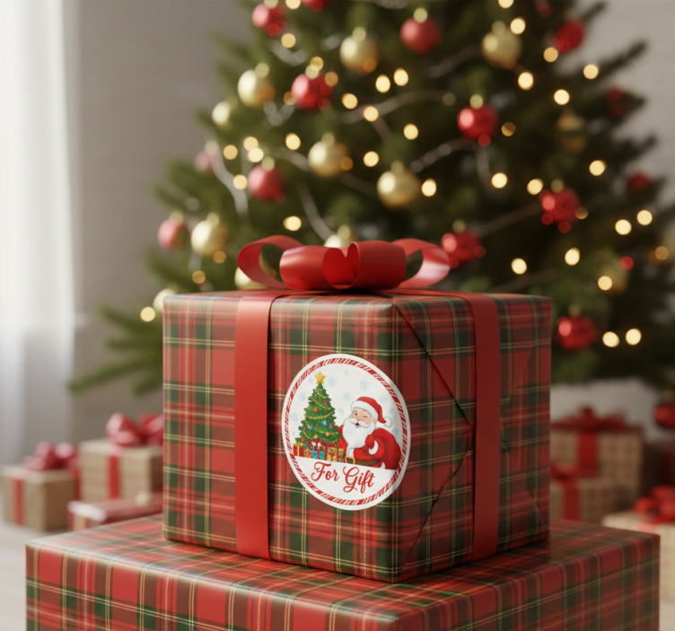 Naklejka na święta bożego narodzenia na prezent - TenStickers