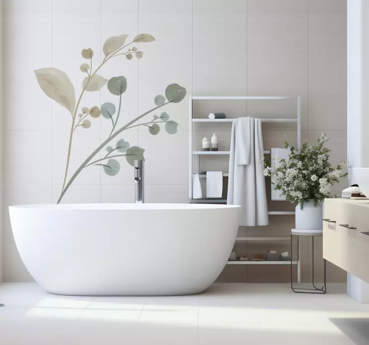 Naklejka do łazienki śniadanie akwarelowe - TenStickers