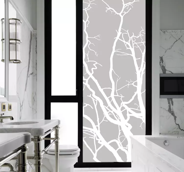 Naklejki do łazienki na kabinę prysznicową półprzezroczysta - TenStickers