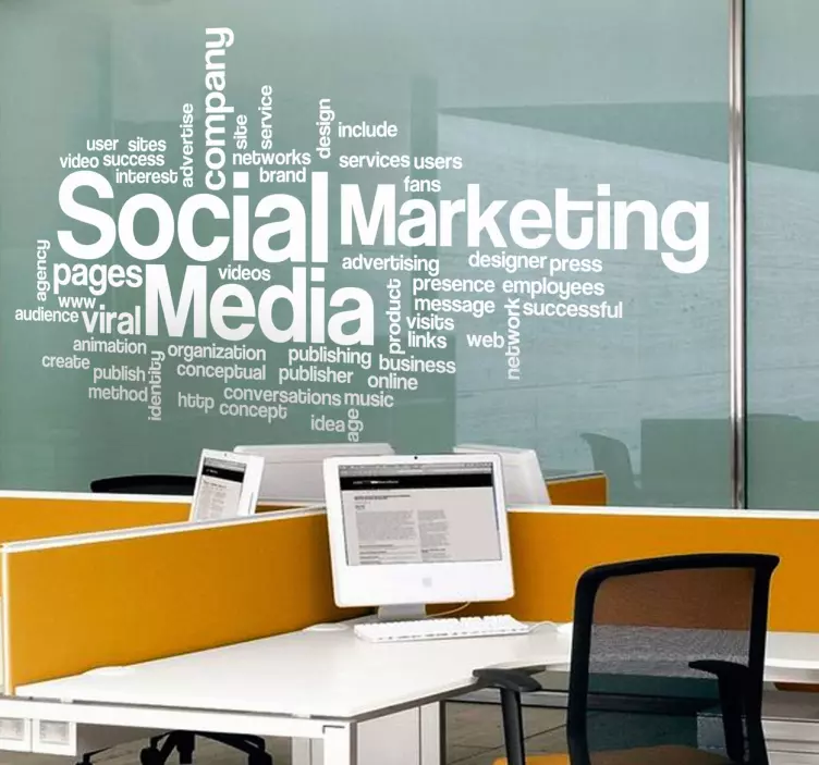 Naklejka na szybę Marketing - TenStickers