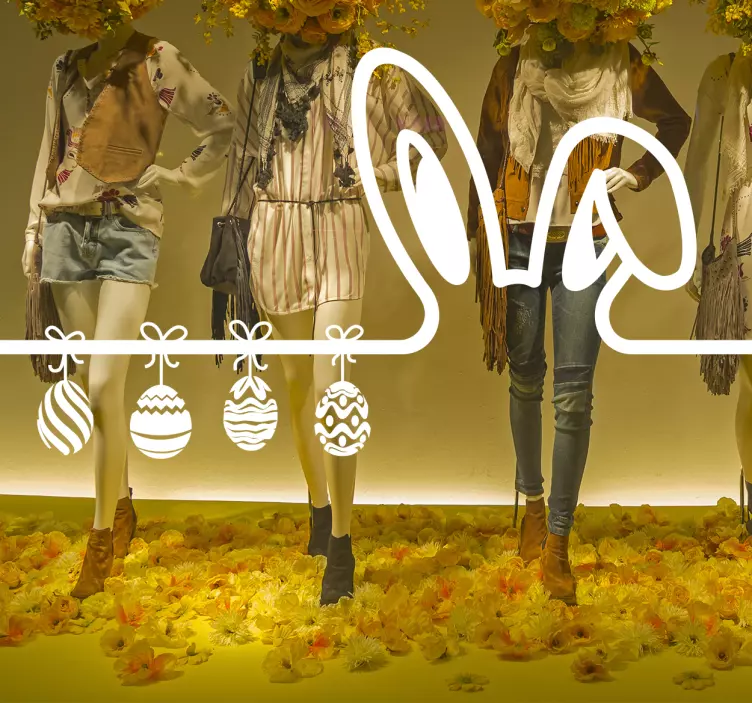 Naklejka na witrynę sklepową na Wielkanoc - TenStickers