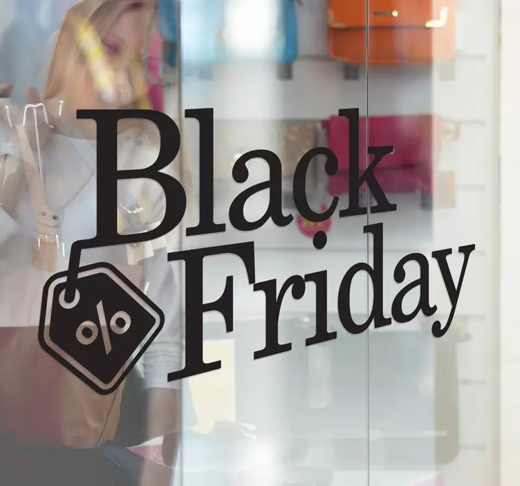 Naklejka promocyjna Black Friday procent - TenStickers