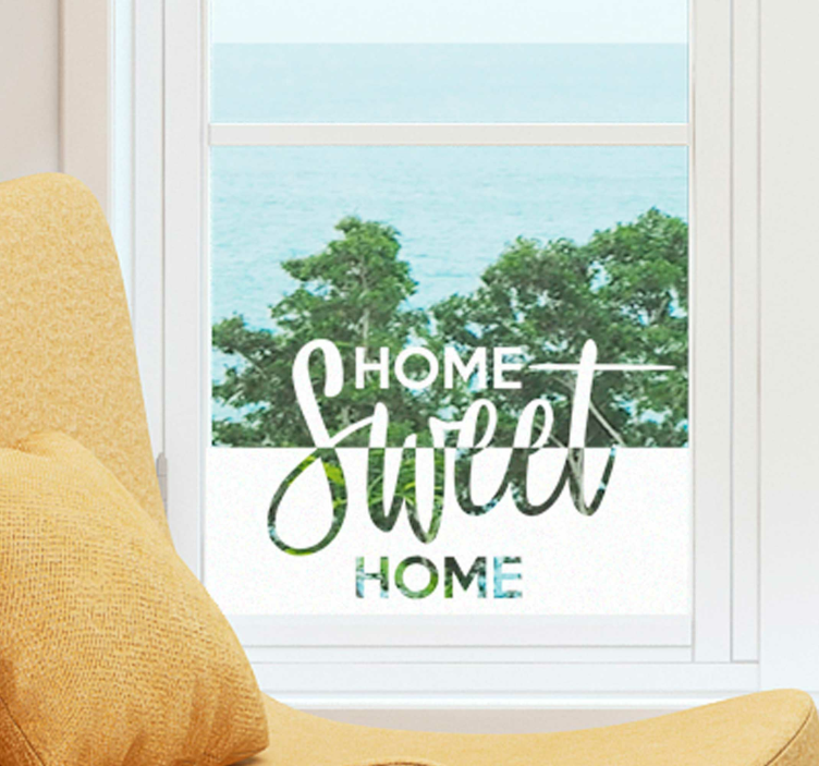 Naklejka na szyby Home sweet home! - TenStickers
