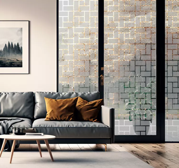 Naklejka na szybę przezroczyste cegły - TenStickers