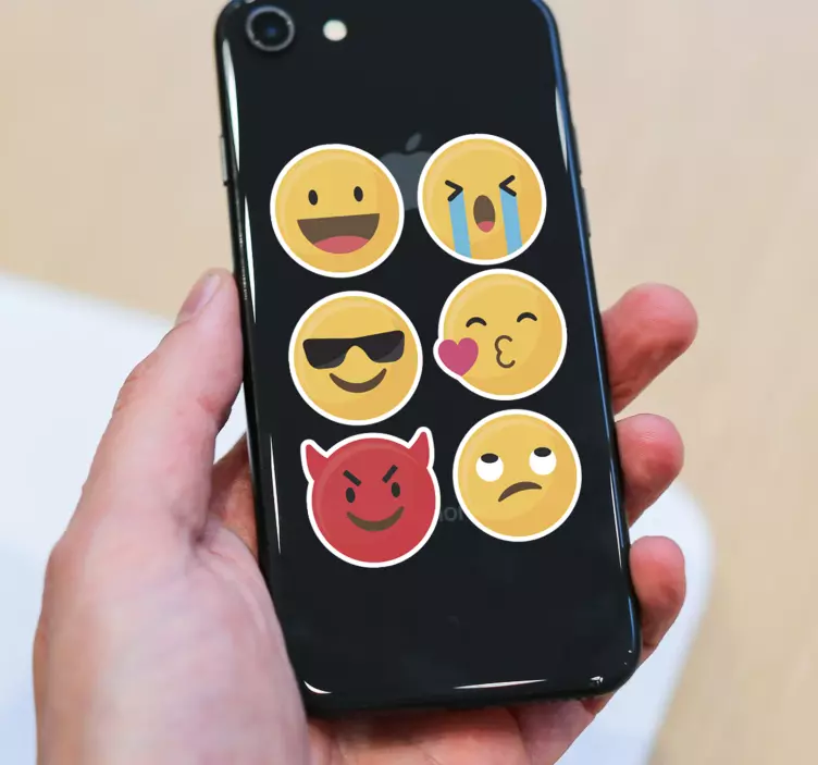 Naklejka na telefon Emotikony na Iphone - TenStickers